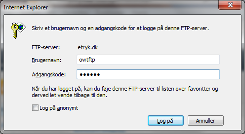 FTP Vejledning 1